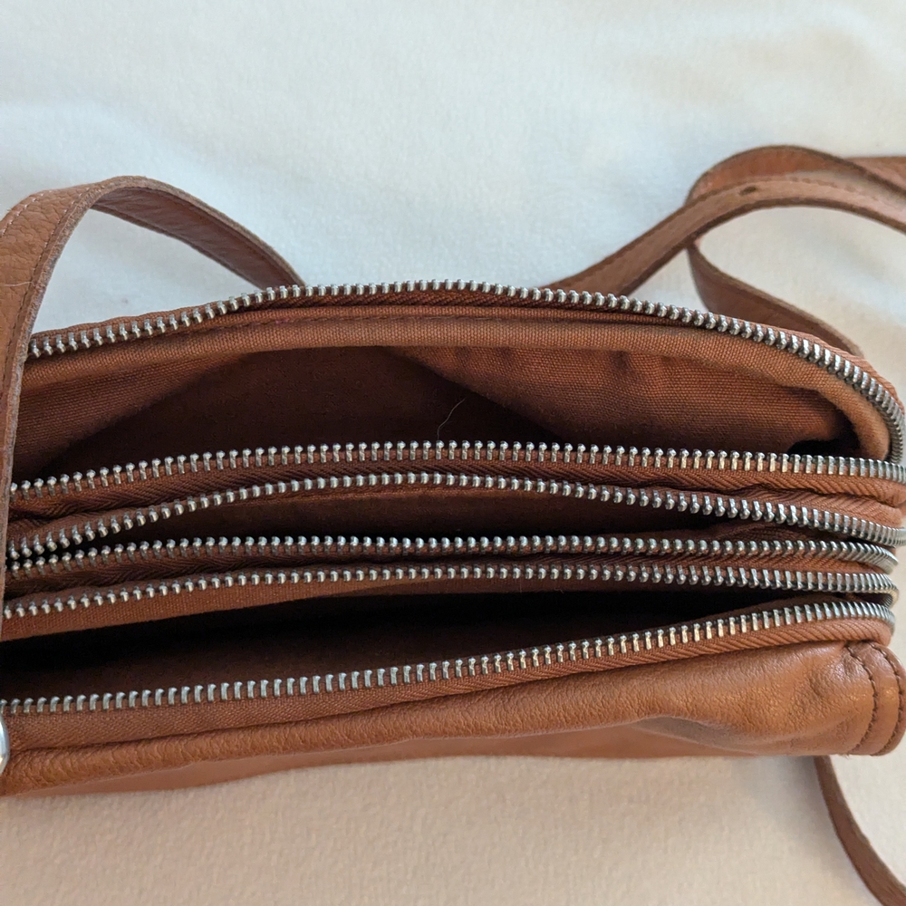 Liebeskind Tan Leather Crossbody Bag - Picture 3 of 4